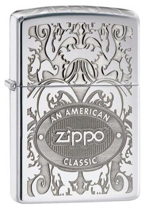 24751, Crown Stamp, Double Lustre Engraving, Top Stamp, High Polish Chrome, Classic Case