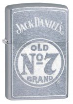 Front shot of Jack Daniel's® Windproof Lighter standing at a 3/4 angle.