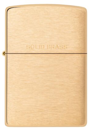 Front shot of Classic Brushed Solid Brass Windproof Lighter