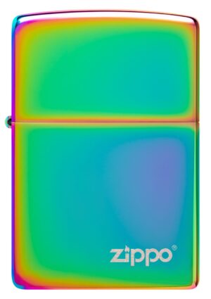 Front view of Classic Multi Color Zippo Logo Windproof Lighter.