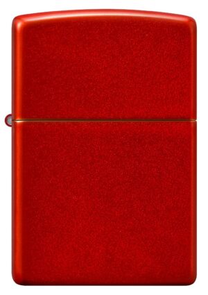 Front of Metallic Red Matte Windproof Lighter