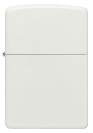 Front view of Classic White Matte Windproof Lighter