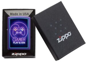 Gamer Design Windproof Lighter in its packaging