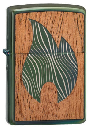 Front shot of Woodchuck Large Flame Windproof Lighter standing at a 3/4 angle.