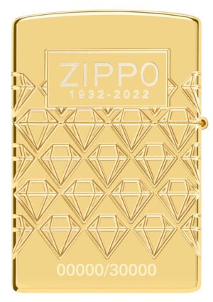 Back of 90th Anniversary Collectible of the Year 2022 Gold-Plate Windproof Lighter