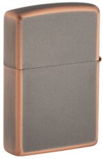 Front shot of Classic Rustic Bronze Windproof Lighter standing at a 3/4 angle.