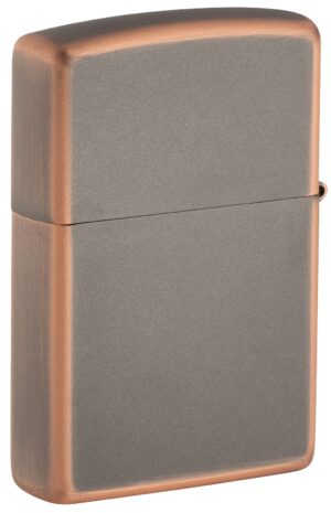 Front shot of Classic Rustic Bronze Windproof Lighter standing at a 3/4 angle.