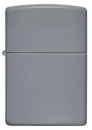 Front of Classic Flat Grey Windproof Lighter